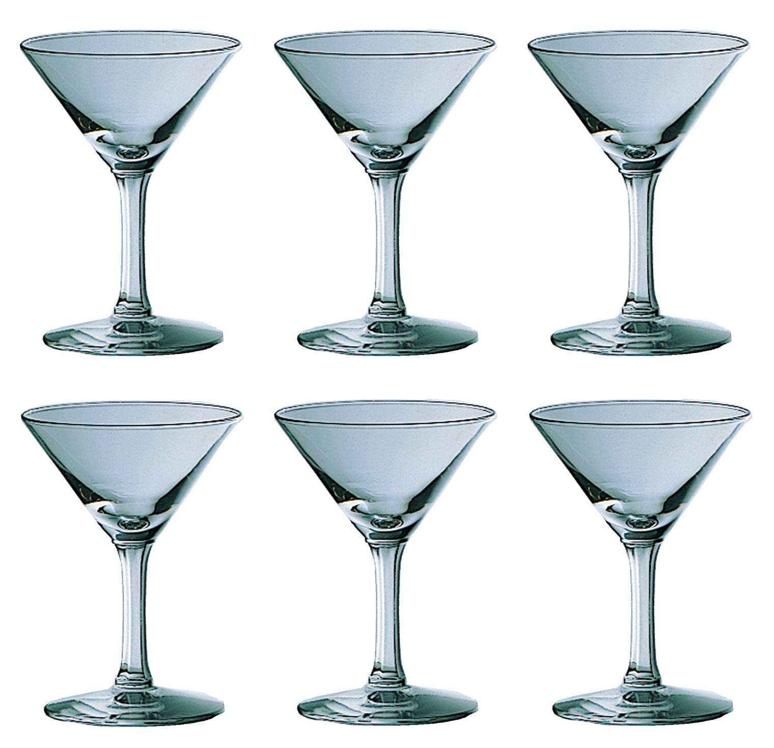 Suntory Marketing Martini Glasses, Clear, 65ml, Simple Cocktail Glasses (Made in Japan), 005-1265, Set of 6