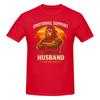 1 Piece Emotional Support Husband Do Not Pet Funny Bigfoot Funny 100 Cotton Tshirt Emotional Support Husband Tees Tops For Unisex