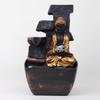 3 Step Buddha Fountain Indoor Home Decor Polyresin Indoor/Outdoor Water Fountains with LED Lights, Home Decor, Decoration