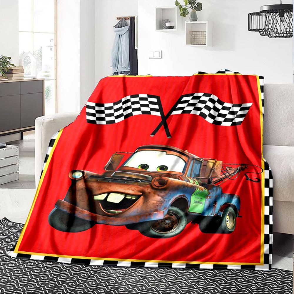 1pc Cars Movie Poster Race Flannel Blanket,Ultra Soft Warm Plush Throw for Home Bedroom Bed Sofa Cover Camping Picnic gift Y71712