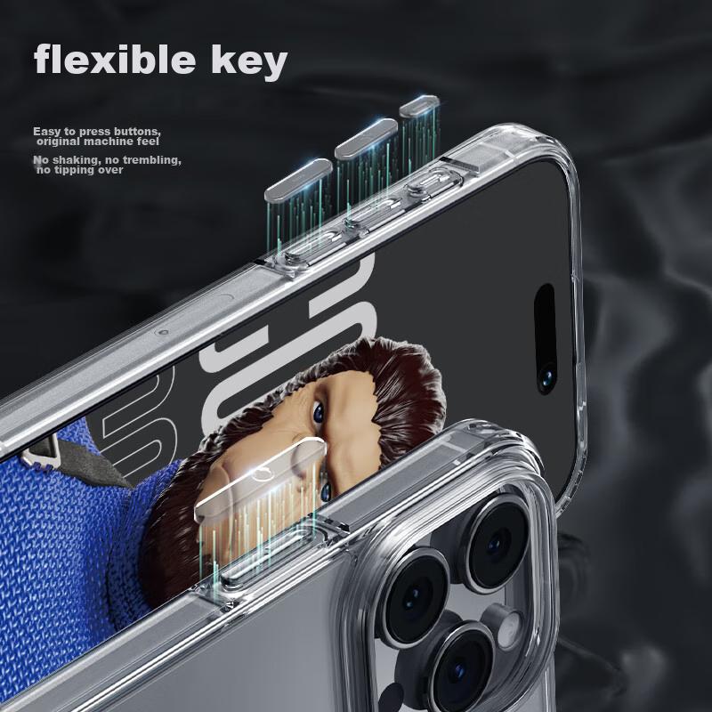 Ultra-Thin Transparent IPhone 15 Pro Max Case, Shockproof Silicone Soft Edge Protective Cover for Apple 15 Pro Max Smartphone