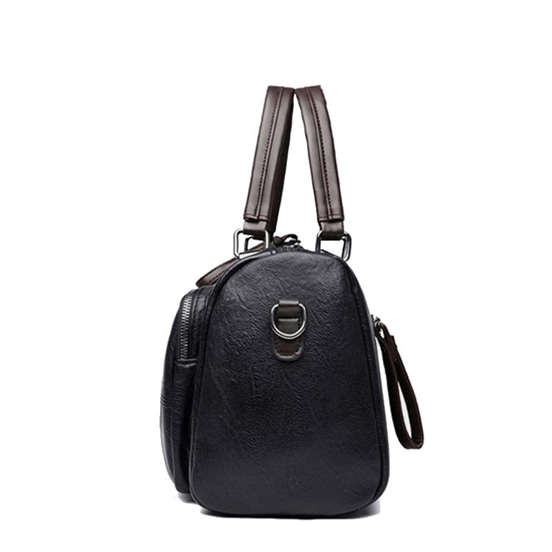 Yogodlns Retro-Umhängetasche für Damen mit großer Kapazität, weiches PU-Leder, lässige Boston-Design-Umhängetasche