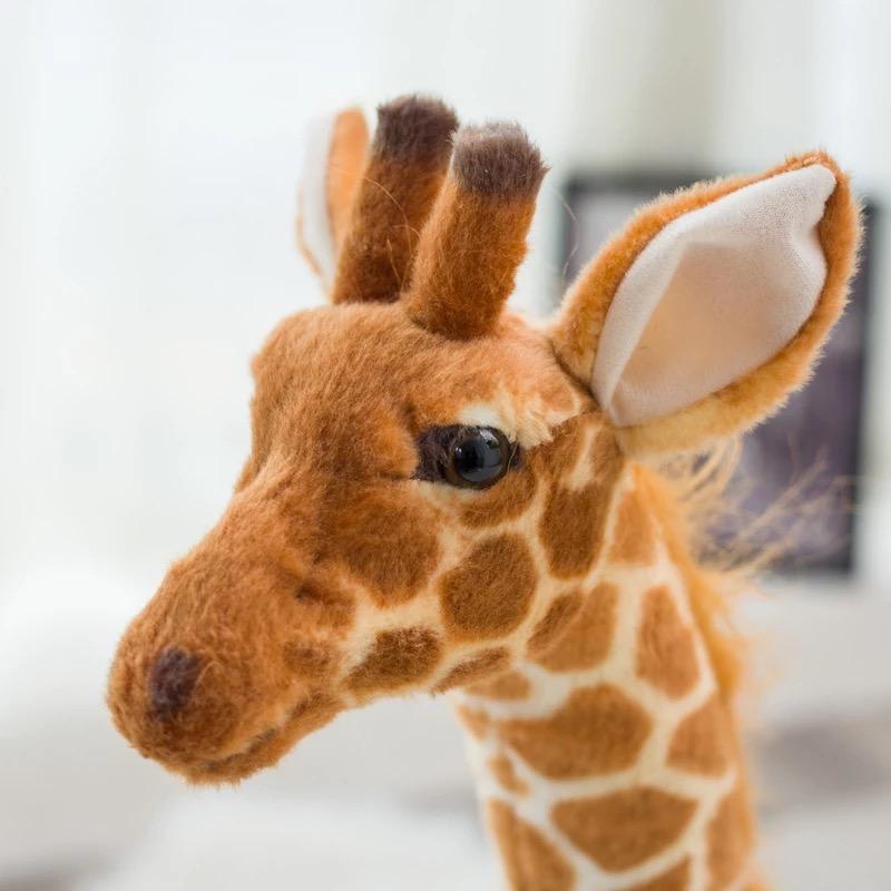 Giraffa di Peluche Grande Morbida Realistica Animali Giraffe della Vita Vera Bambola Morbida Decorazione per la Casa Oggetti di Scena per Foto Regalo di Compleanno