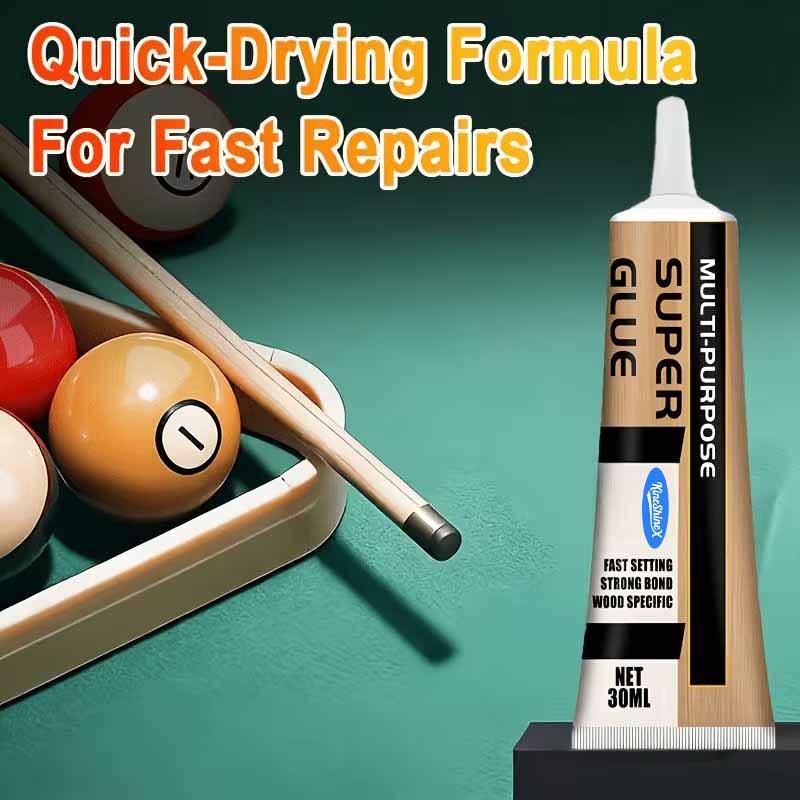 Billiard Cue Tip Repair Glue - High-adhesion for Strong,Crack-resistant Bonding. Quickly Fixes Issues Such as Detached,Loose,or