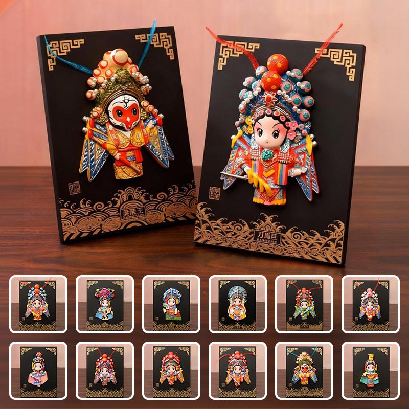China Traditional Peking Opera Facial Makeup Ornaments Business Gift Souvenirs Home Decor Crafts Wedding Birthday New Year Gift