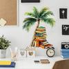 Painted Coconut Tree Books Bedroom Study Home Background Beautification Decorative Wall Stickers