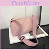 Simple Solid Color Large Capacity Lightweight Women Casual Cylindrical Bag For Casual Travel