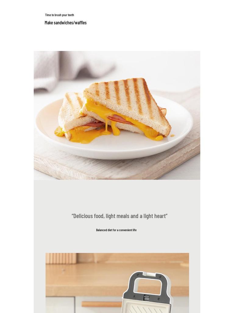 Multi-functional Breakfast Machine: Sandwich, Waffle Maker & Toaster with Electric Griddle