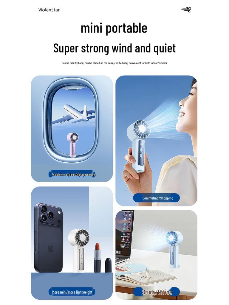 Handheld Turbo Mini Fan with USB Charging and High-Speed Semiconductor Cooling (2026)