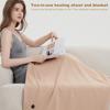 Corded Heated Blanket USB Powered Soft Zipper Shawl Wrap 3 Temperature Adjustment Warm Heating Scarf for Indoor Outdoor