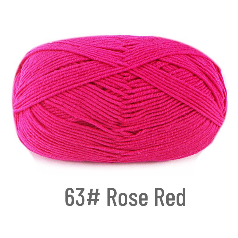 Su He 4-Strand Combed Cotton Yarn for Handmade Knitting: DIY Milk Cotton for Dolls, Cushions, and Blankets.