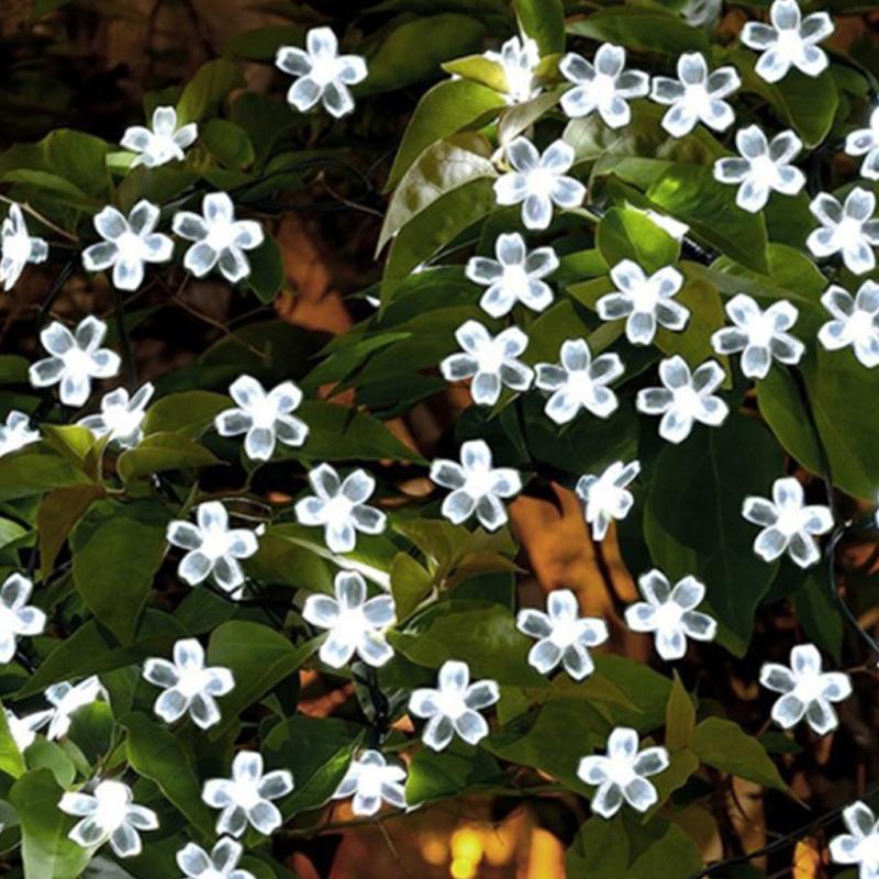 Christmas LED String Light Battery Powered Cherry Flower Blossom Garland Fairy Lights Outdoor Wedding Party Home Decoration