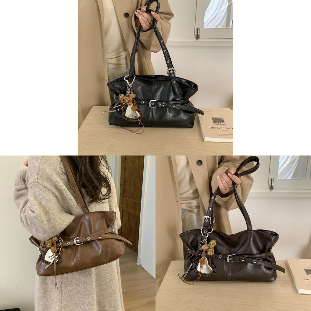 Classic Pu Leather Tote Bag For Women With Zipper Closure And Inner Pouch For Daily Office Use