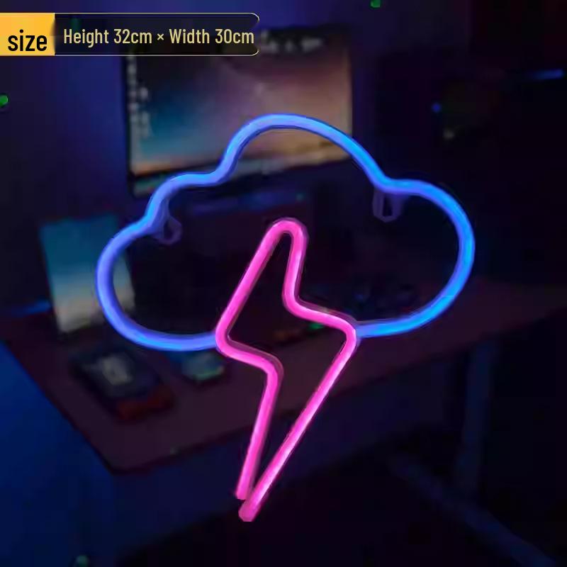 LED Neon Butterfly & Planet Wall Light - Decorative E-sports, Bar, and Photo Prop Night Light