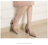 2021 Summer Women's Low-Cut Chunky Heel High Heels - Pointed Toe, Comfortable Korean Style