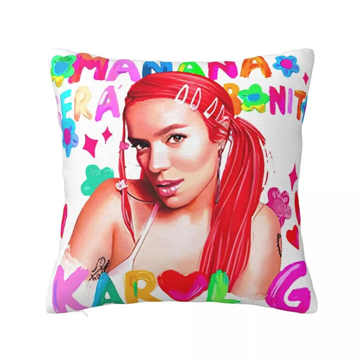 

Manana Sera Bonito Karo G Square Pillow Cases Cushion Cover Fashion Zipper Decorative Pillowcase for Bed 66x66cm