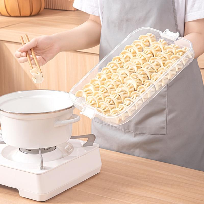 Praktische Mehrschichtige Keks- und Knödel-Organizer Mit Transparenten Designs und Griff Platzsparende Küchenutensilien