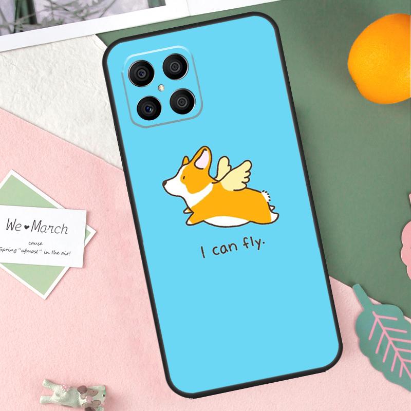 Cute Cartoon Corgi Dog Case For Honor 200 Lite 50 70 90 X9b X9a X8b X8a X8 X9 X9c Honor Magic 7 Pro 5 6 Lite Cover