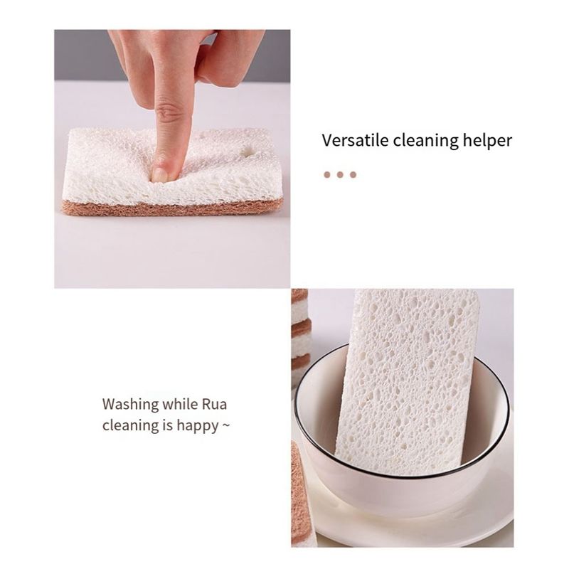 ABWR-24PCS Dishwashing Cotton For Dishes, Cellulose Sponges Safe On Non-Stick Cookware
