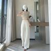 Women’s High-Waist Loose Wide-Leg Summer Pants - Lightweight Acetate Fabric