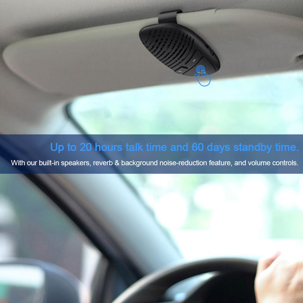 5.0 Sun Shield Car Bluetooth Hands Free Phone Speakerphone Support Four Languages Accessory