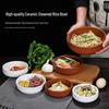 Ceramic Zisha Steamed Rice, Egg, and Vegetable Bowl - Household White Porcelain Bowl for Restaurant and Home Use.