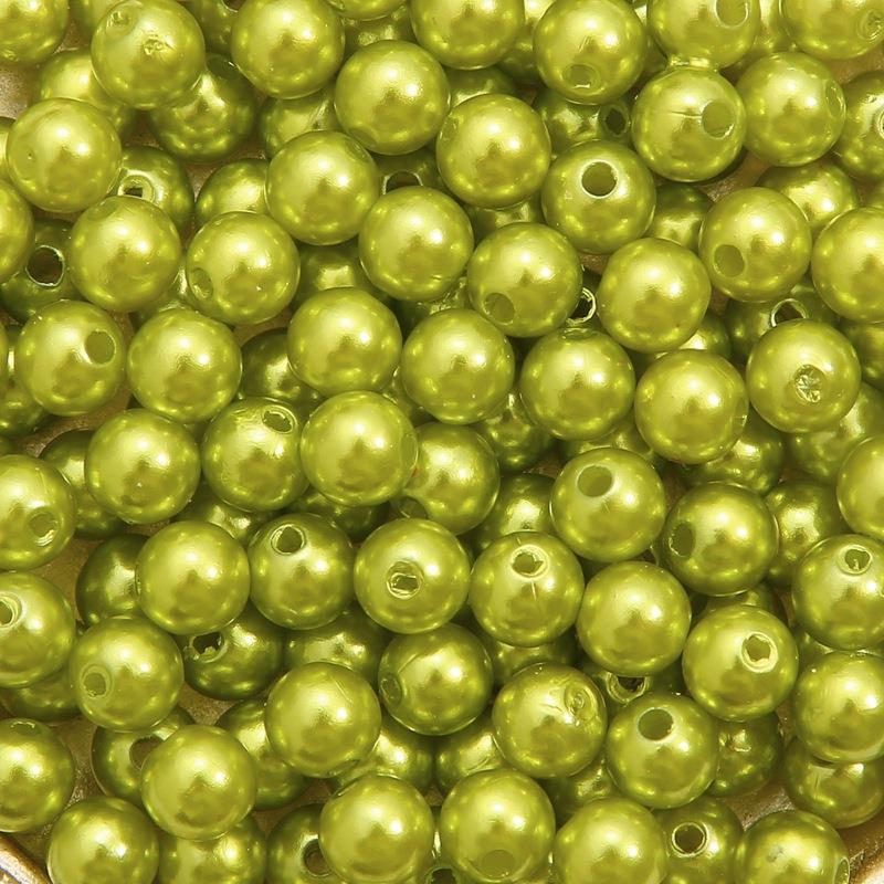 DIY Acrylic Pearl Beads: Round, Loose Beads for Handmade Jewelry Accessories, Bracelets, Necklaces, and Earrings.