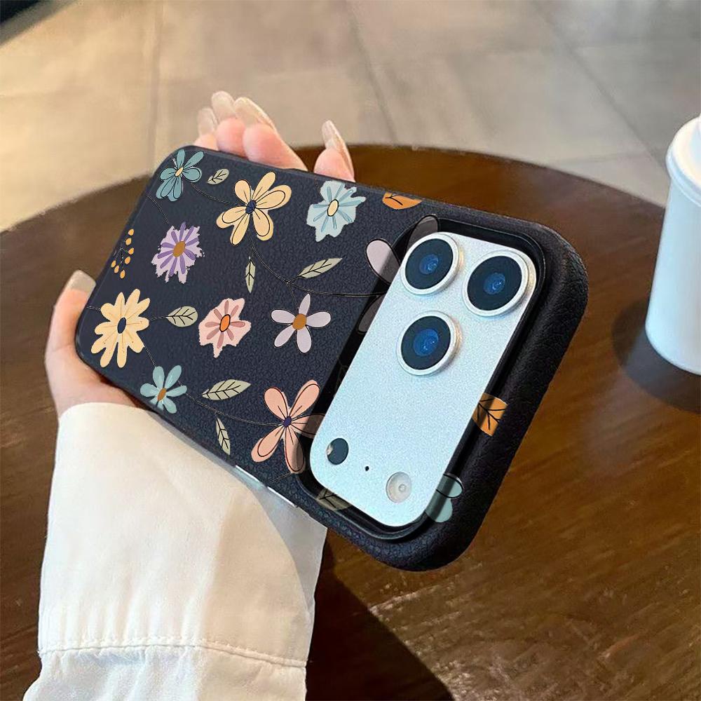 Retro Flower Soft Case For iPhone 17 Pro Max Cases iPhone 11 15 12 13 14 Pro Max Case 17 Air 17proMax Back Cover Funda Bumper