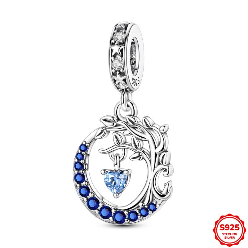 925 Silver Moments Keychain Charm Fit Original Silver Beade Ladies Gift