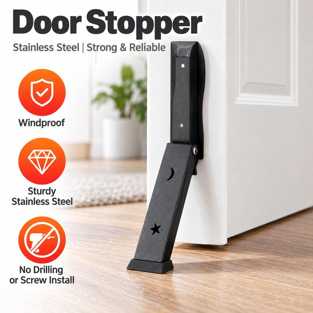 Anti-collision Metal Door Stopper Windproof Self Adhesive Door Stopper New Door Holder Home Office
