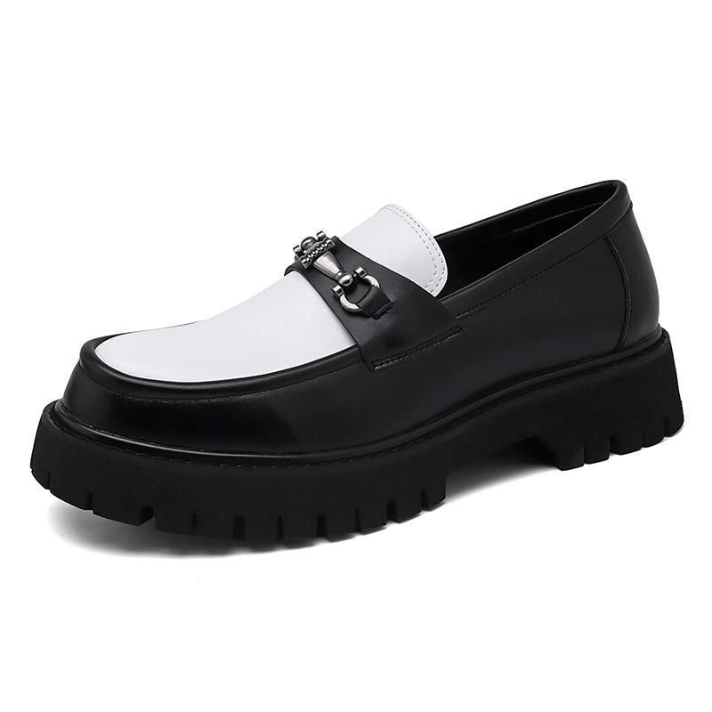 Fashion Leather Casual Shoes Men Loafers Luxury Design Slip On Male Dress Shoes Leisure Style Big Size Good Wear-resistant Sole