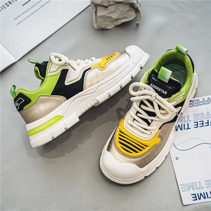 Platformed Thick Heeled Shoes For Walking Vulcanize Men's Golf Sneakers Sports And Leisure Comfortable Krasofka Super Cozy