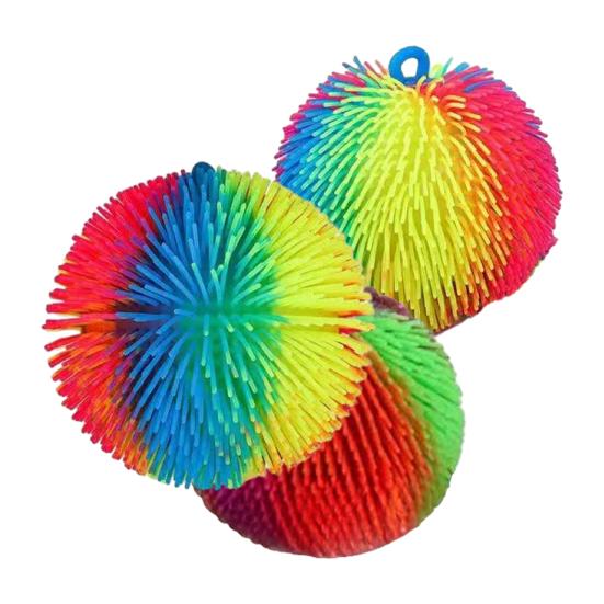 Cartoon Sausage Mouth Stress Ball Anxiety Relief Long Hairs Big Eyes Ball Fidget