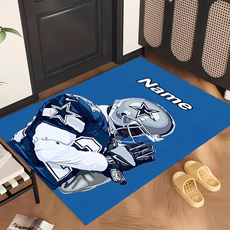 Dallas Cowboys (1) Personalized Name Office Carpet Stylish Decor for Living Room Bedroom Kitchen