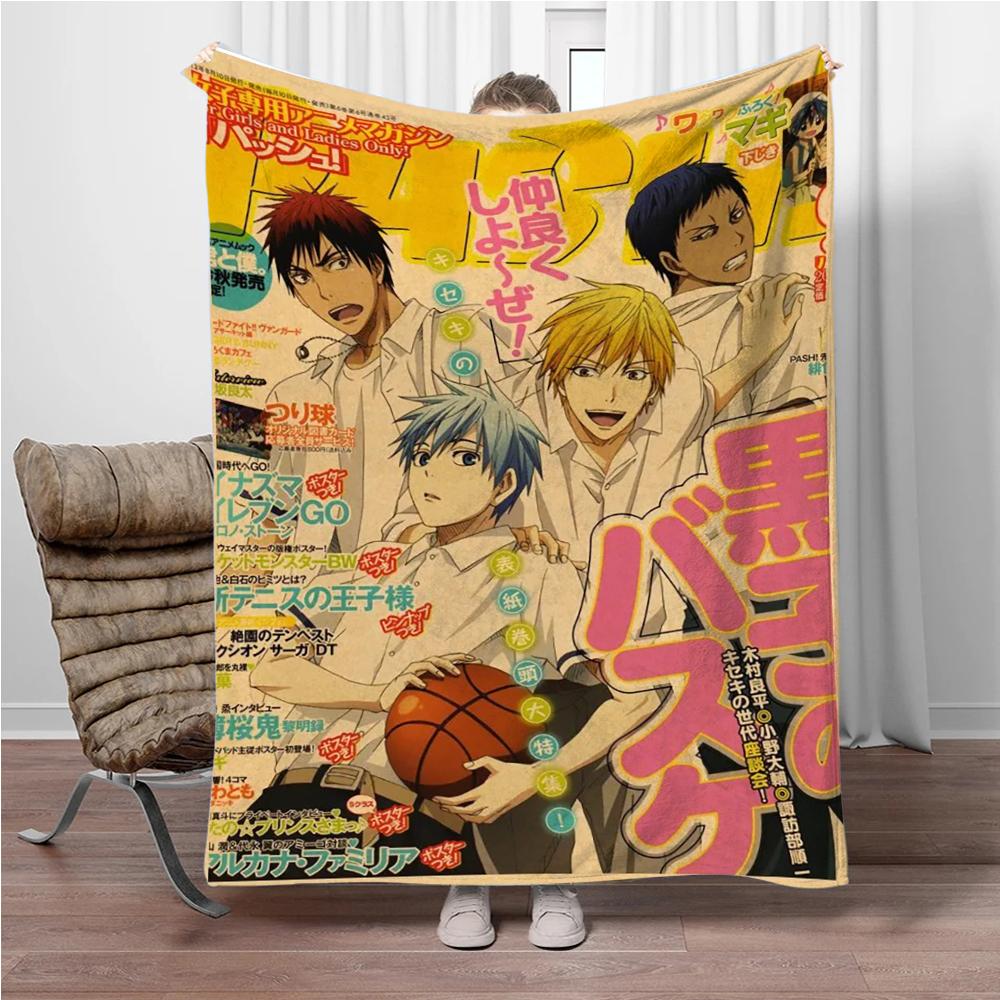 Japonské Anime Kuroko-No-Basket Flanelová deka Měkká teplá přehozová deka Deka na pohovku Kancelář Postel Kancelář Kempování Cestování