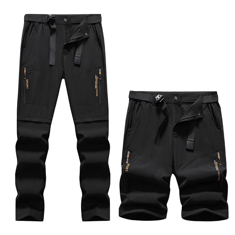 Detachable Men's Quick-Dry Sports Pants – 2-in-1 Stretch Design for Spring & Summer