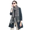Knitted wool scarf female winter student long versatile warm scarf high sense