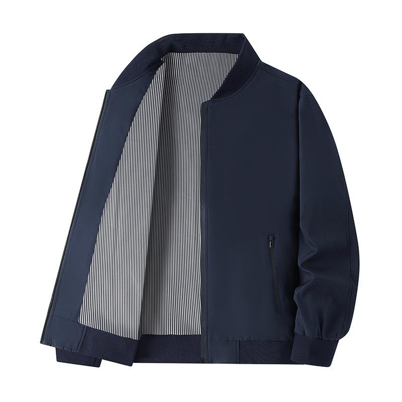 Men s Trendy Stand-up Collar Baseball Jacket: Spring & Autumn Casual Outerwear XL