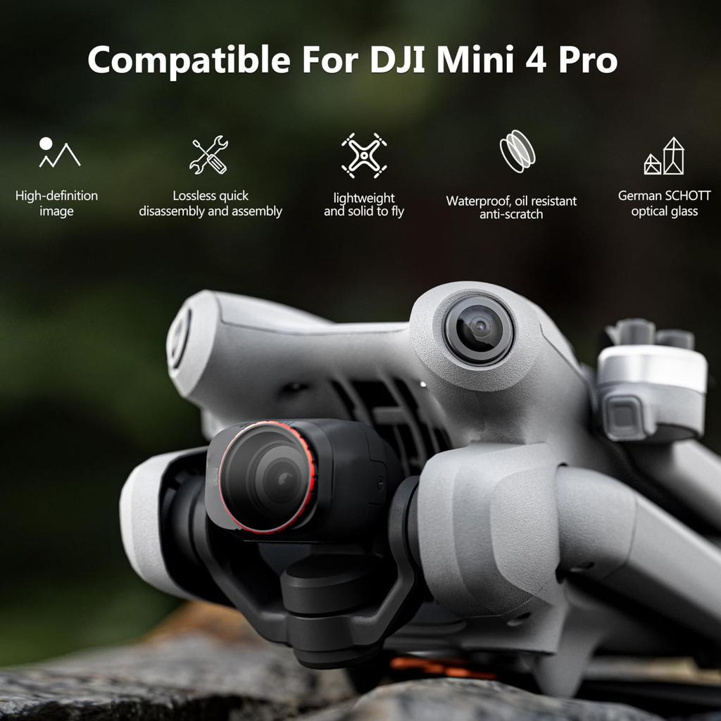 GND16 Filter Waterproof Scratch Resistant Easy Installation GND16 Camera Lens Filter for Mini4 Pro Drone