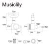 Musiclily Pro R18K L3R3 Locking Gear GR Style for Black Tuners, 181 Ratio, Buttons, Acoustic/Electric Guitars,