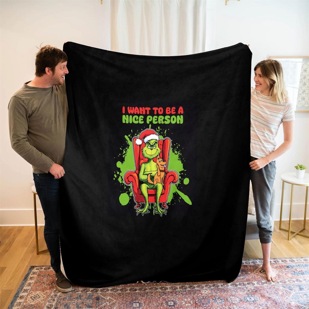 Flannel Blanket Christmas Blanket Personalized Blanket Digital Print Blanket