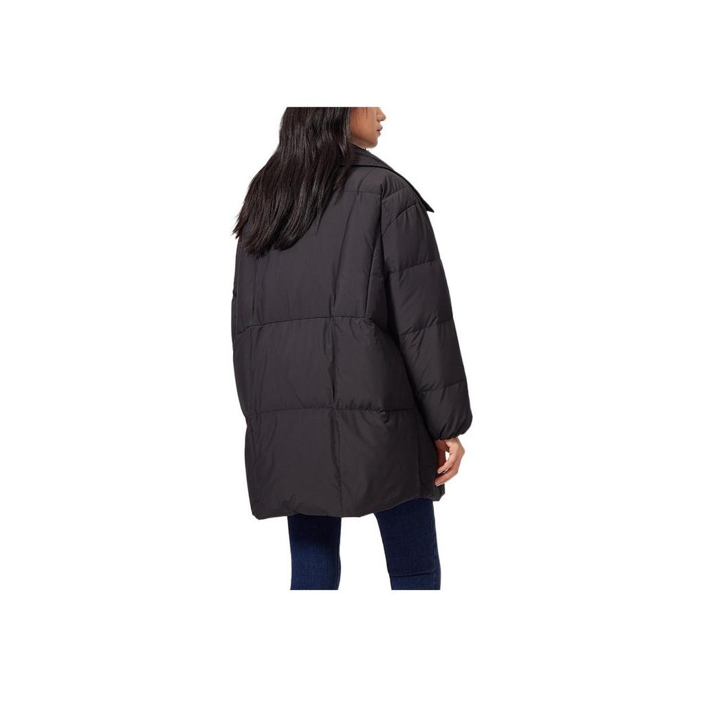 Levis FW22 Solid Color Mid-Length Long Sleeve Down Jacket Women Outerwear Black A5179-0000