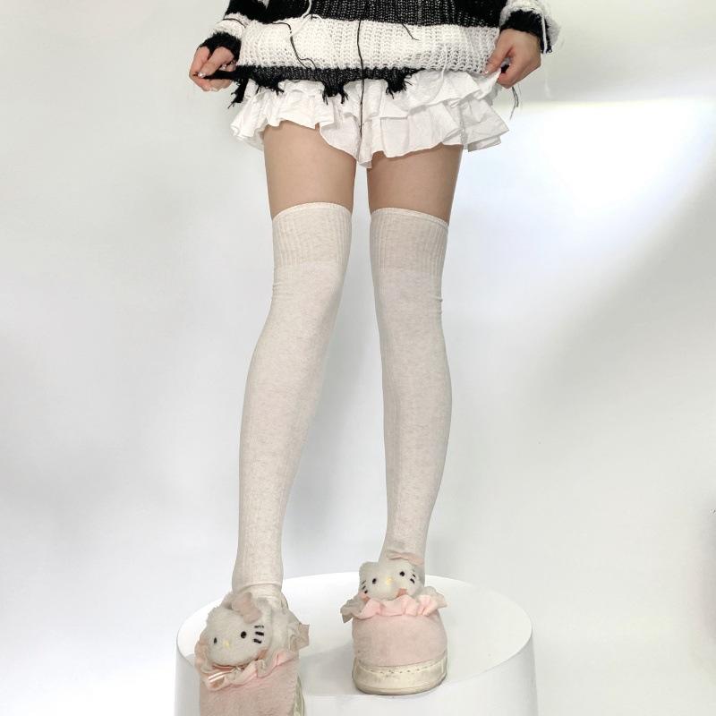 Autumn And Winter Warm High Tube Socks Thickened Socks Cover White Leg Cover