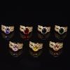 New Diamond-set Oval Zircon Open Ring Ring Ring