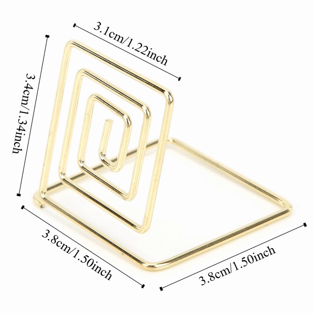10Pcs Silver/ Rose Gold/ Gold Business Card Holder Metal Material Picture Holder  Table Number