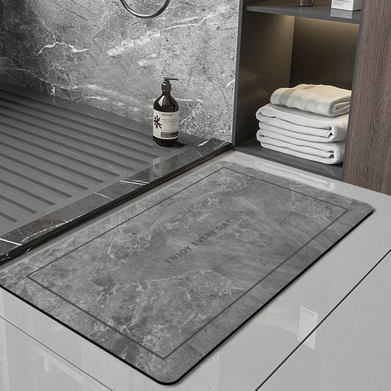 Coussin en terre de diatomée absorbant pour toilettes, salle de bain, tapis de pied antidérapant, tapis de porte à séchage rapide pour toilettes, peut être frotté, ménager simple