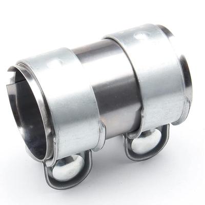 ENN LLC Stainless Steel Muffler Band Universal Exhaust Clamp Coupling Sleeve Pipe Connector Total Length 95mm (50mm)
