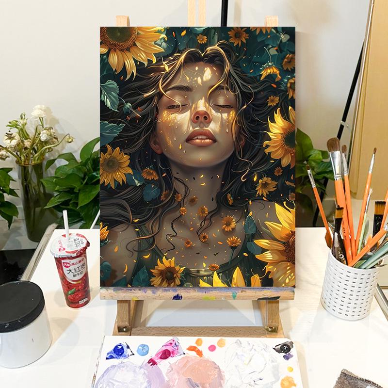 

Набор для цифровой живописи маслом своими руками: Терапевтическое искусство персонажей, нарисованное вручную, без рамы 30x40 cm