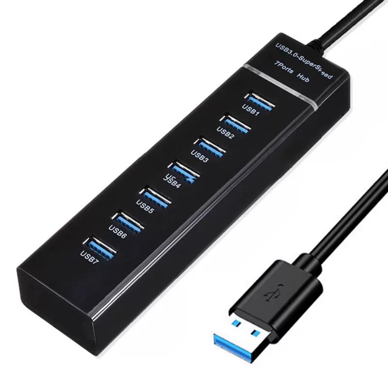 4-Port USB 3.0 HUB with LED Strip and Card Reader - Extreme Speed Version