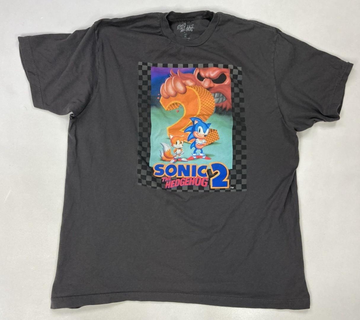Sonic The Hedgehog 2 Graphic T-shirt Men XL Gray Short Sleeve S
